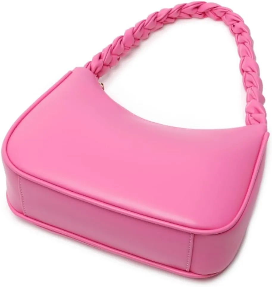 Shoulder Bags for Women, Cute Hobo Tote Handbag Mini Clutch Purse with Zipper Closure