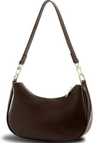 Shoulder Bags for Women Leather Cute Hobo Tote Handbag Under the Arm Purses Mini Clutch Purse with Zipper Closure