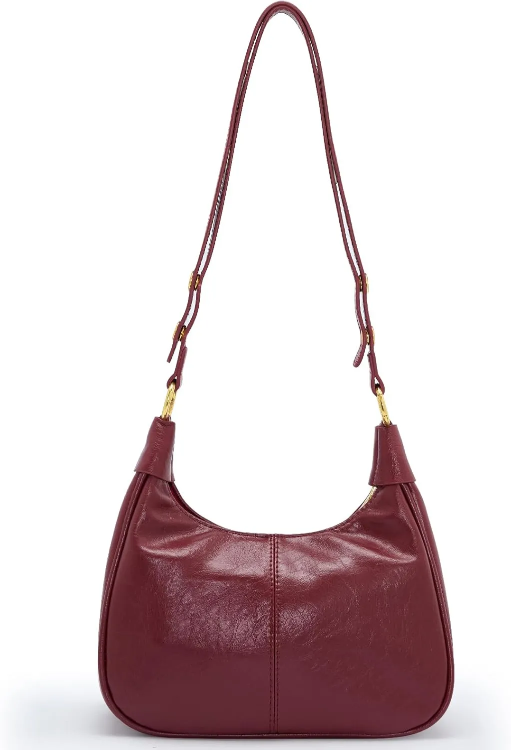 Shoulder Bags for Women Small Hobo Bags Crescent Shaped Cute Retro Tote Handbag Mini Clutch Purse with Zipper Closure
