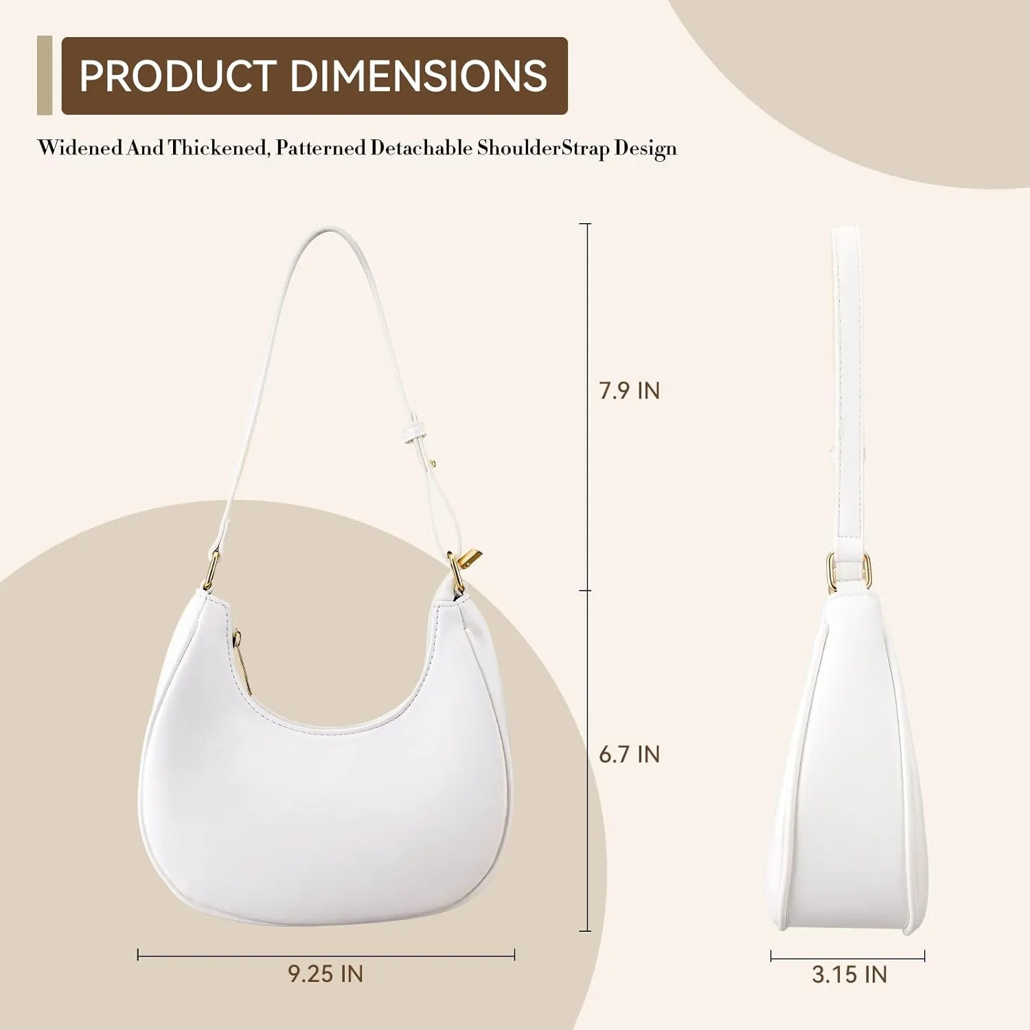 Shoulder Bags for Women,Classic Cute Hobo Tote Handbag Mini Clutch Purse with Zipper Closure