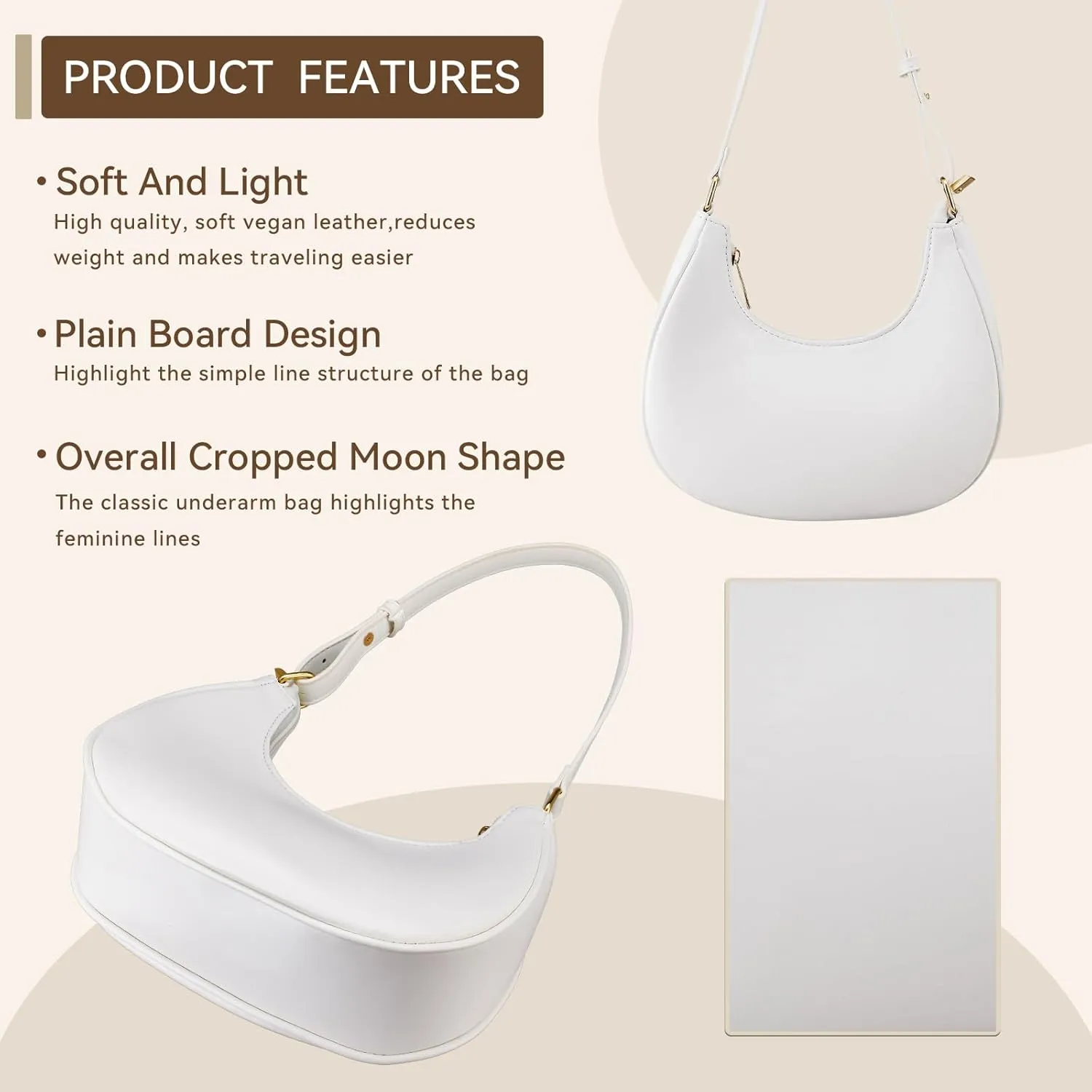 Shoulder Bags for Women,Classic Cute Hobo Tote Handbag Mini Clutch Purse with Zipper Closure