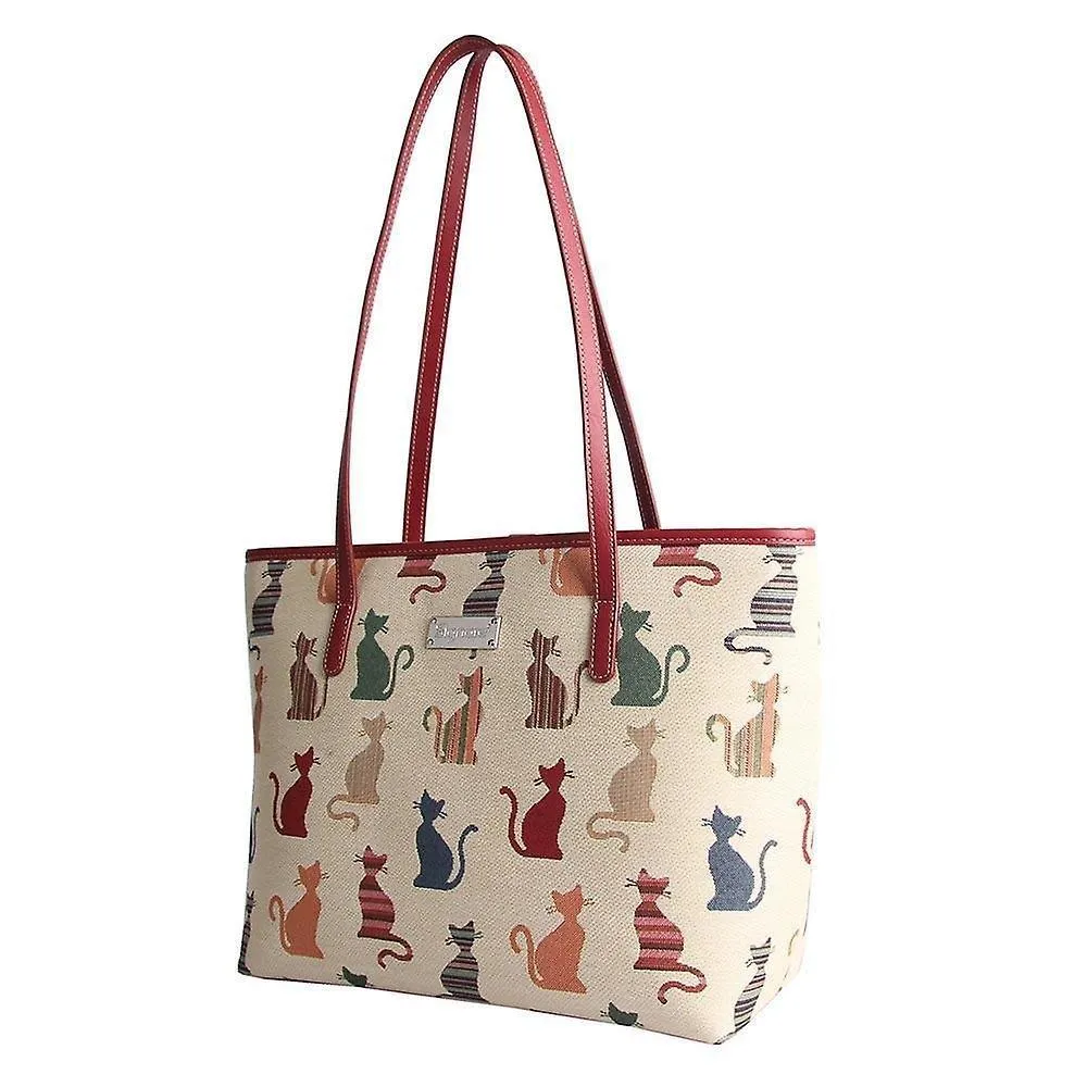 Signare College/Tote Bag - Cheeky Cat
