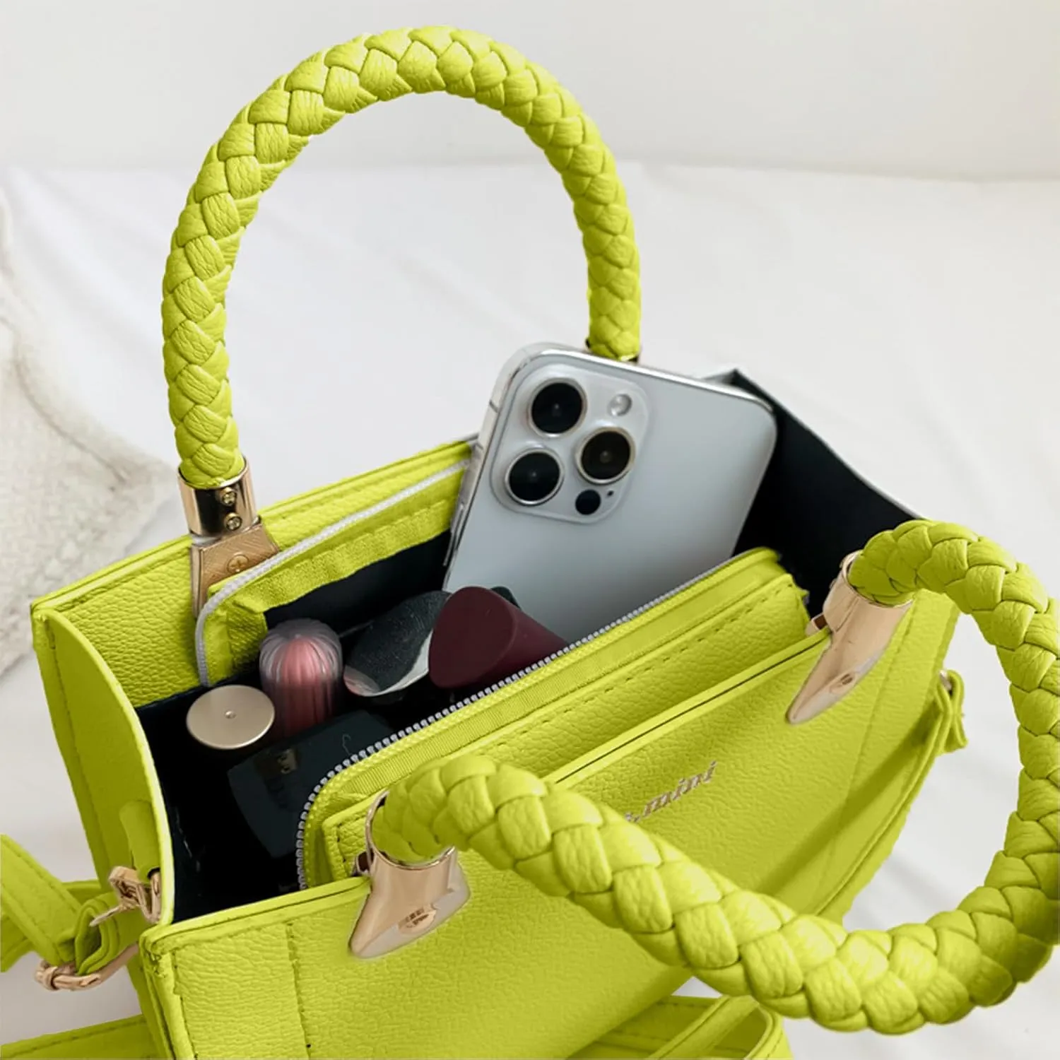 Simplicity Tote Bag for Women,Small Crossbody Bags for Women with Woven Handle Suitable For Party, Work, Leisure