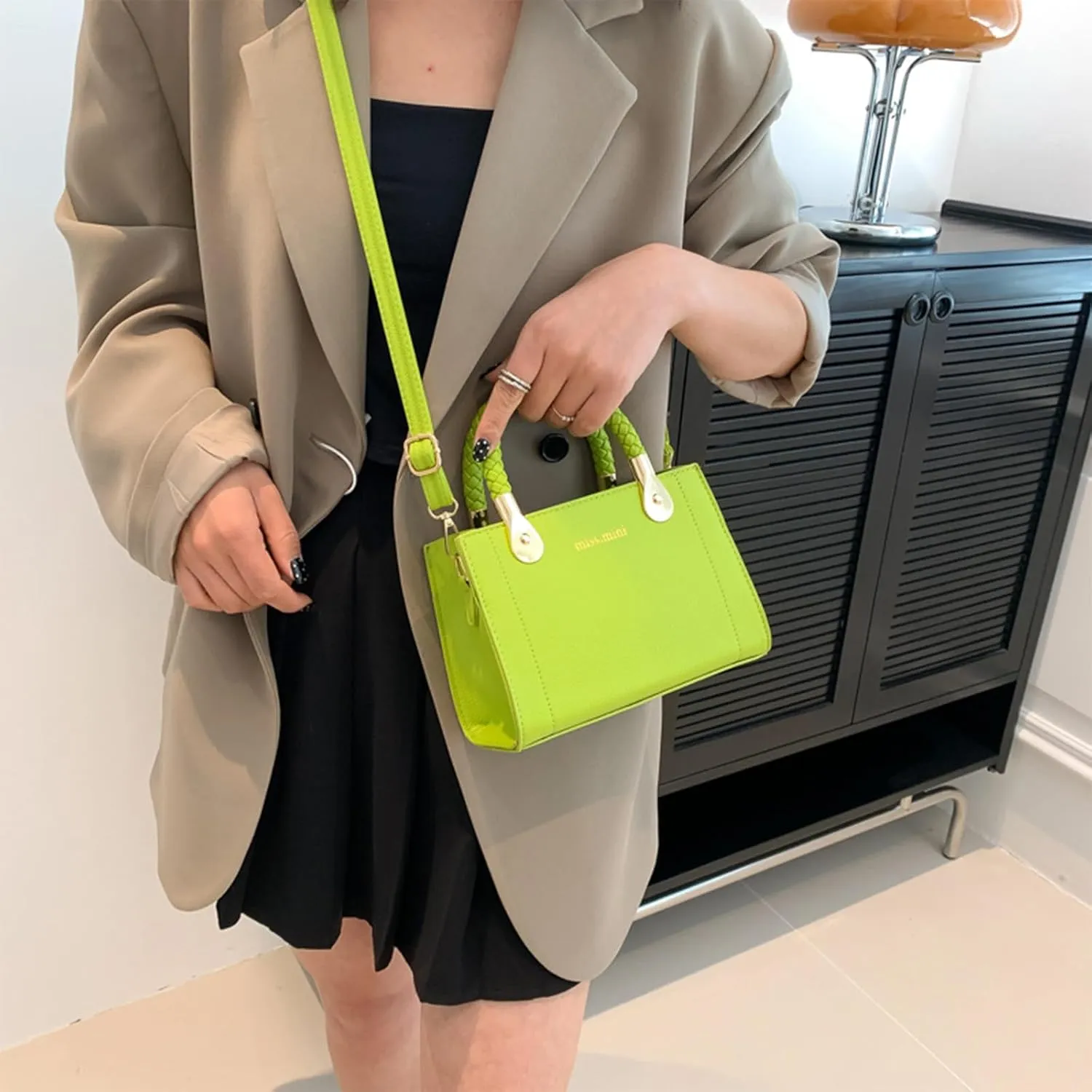 Simplicity Tote Bag for Women,Small Crossbody Bags for Women with Woven Handle Suitable For Party, Work, Leisure