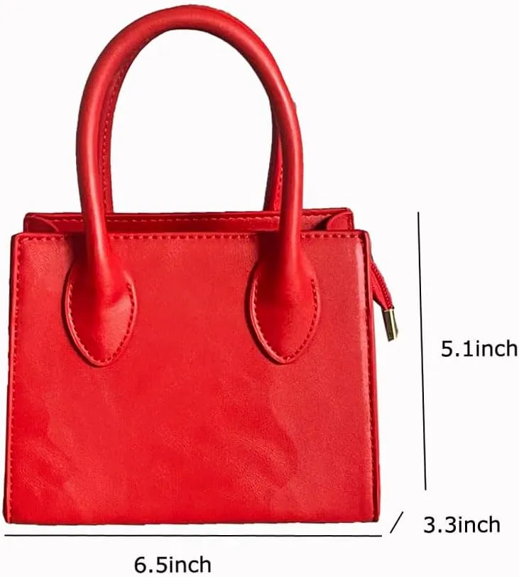 Small crossbody tote bags for women faux leather cute clutch mini purses and handbags