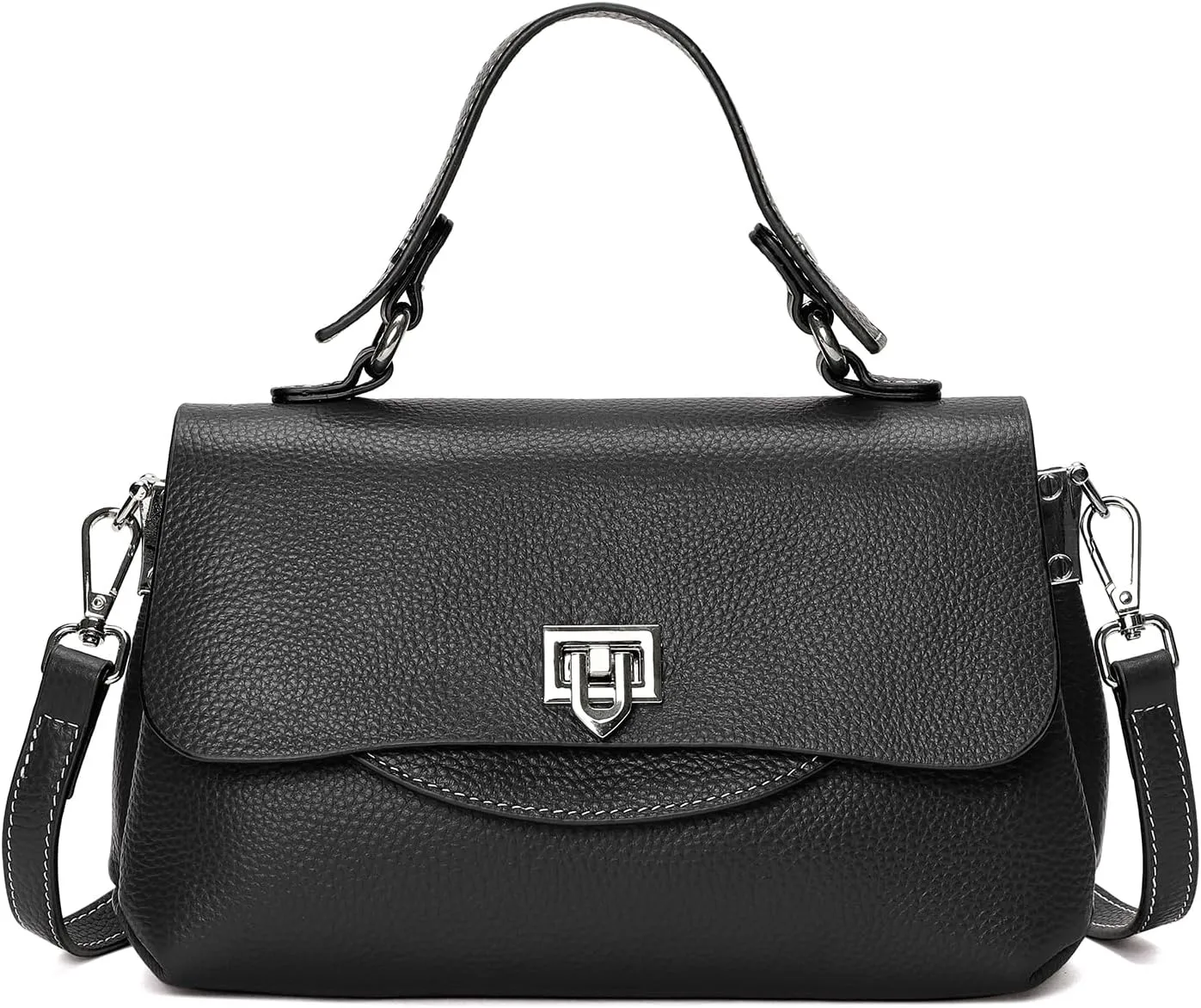 Small Genuine Soft Leather Crossbody Handbag Cute Solid Mini Shoulder Bags for Lady Purse