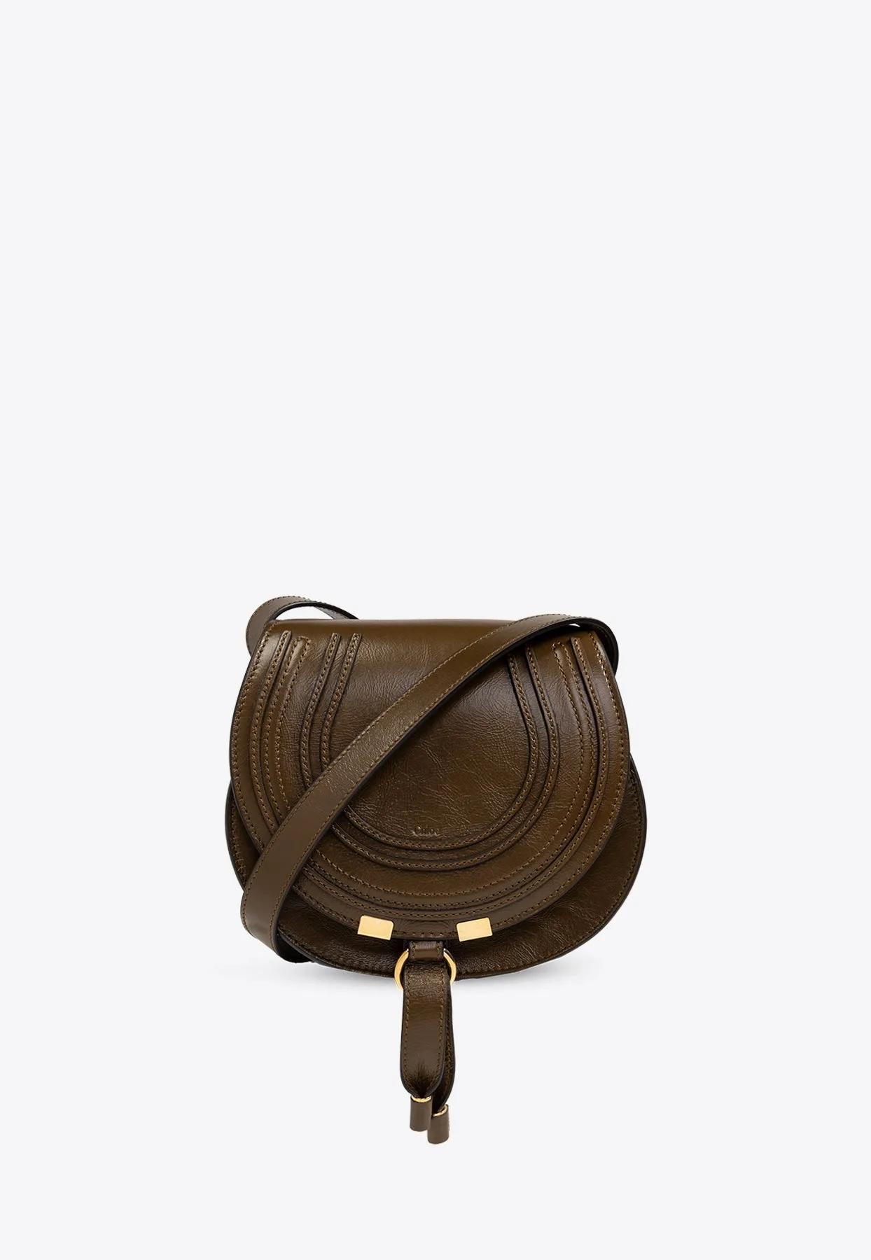 Small Marcie Saddle Leather Crossbody Bag