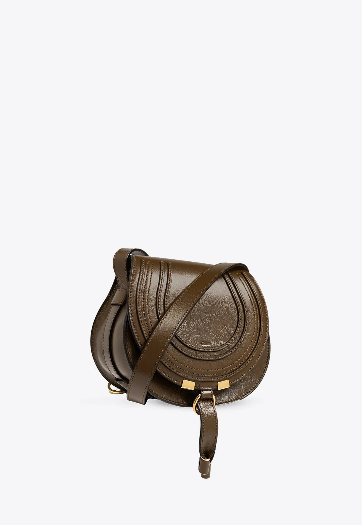 Small Marcie Saddle Leather Crossbody Bag