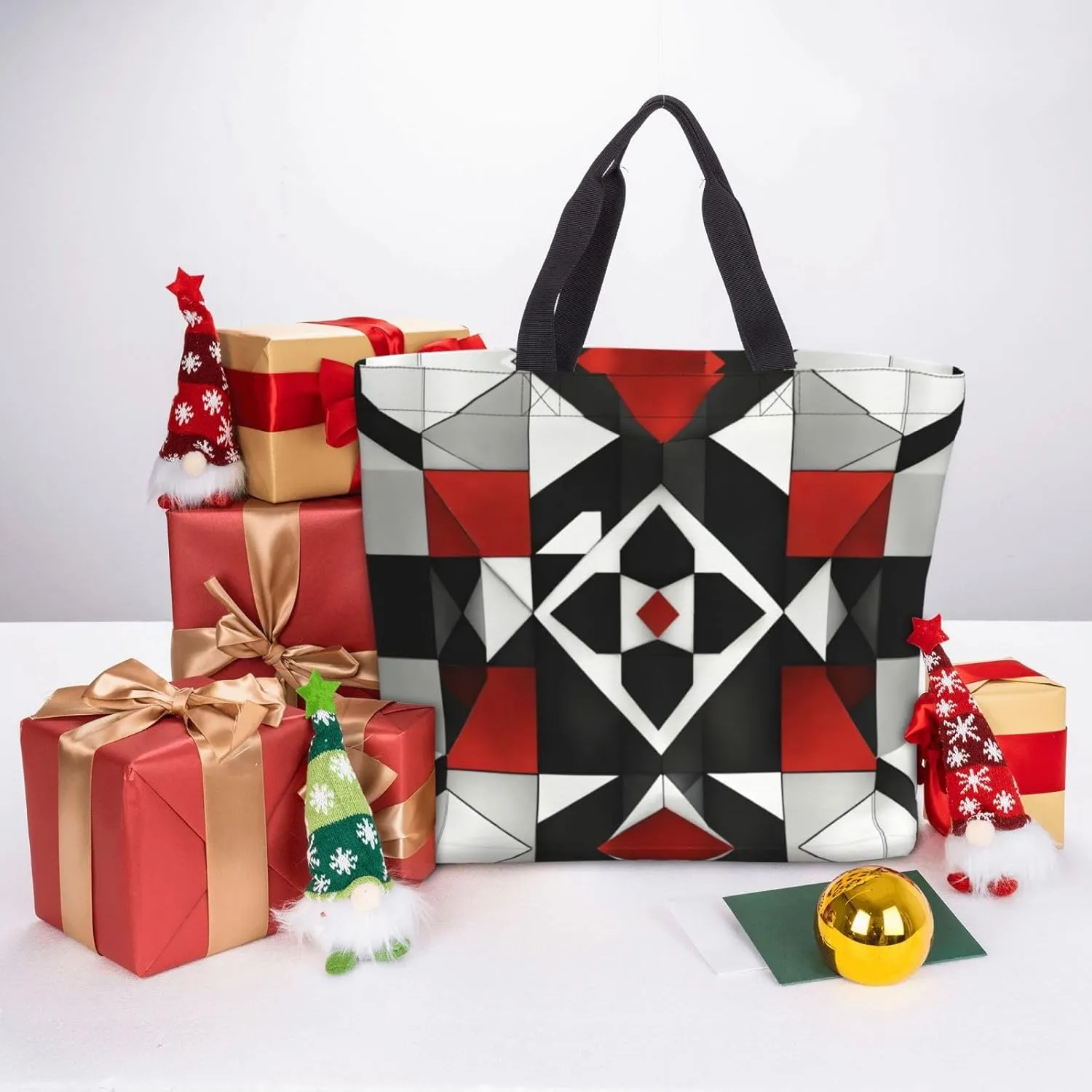 Small Rainbow Print Tote Bags Reusable Grocery Bag Shoulde Bag Handbag For Office Shopping Travel Women Casual Work