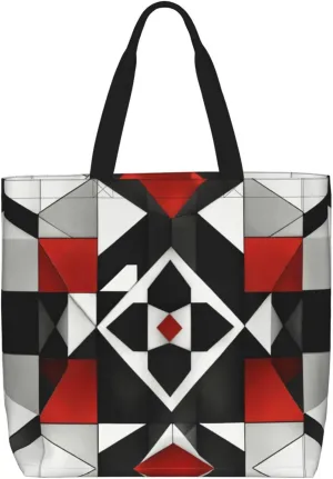 Small Rainbow Print Tote Bags Reusable Grocery Bag Shoulde Bag Handbag For Office Shopping Travel Women Casual Work