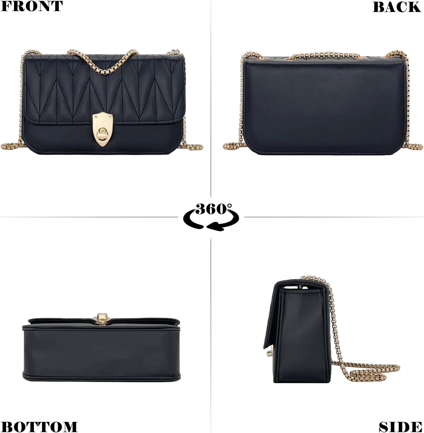 Small Shoulder Bags for Women with Chain Strap,Mini Quilted Embroidery Purses for Women