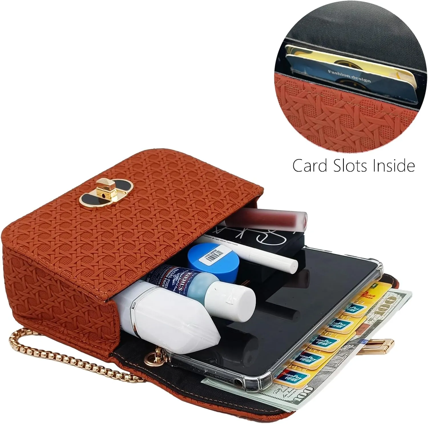 Small Shoulder Bags for Women with Chain Strap,Mini Quilted Embroidery Purses for Women