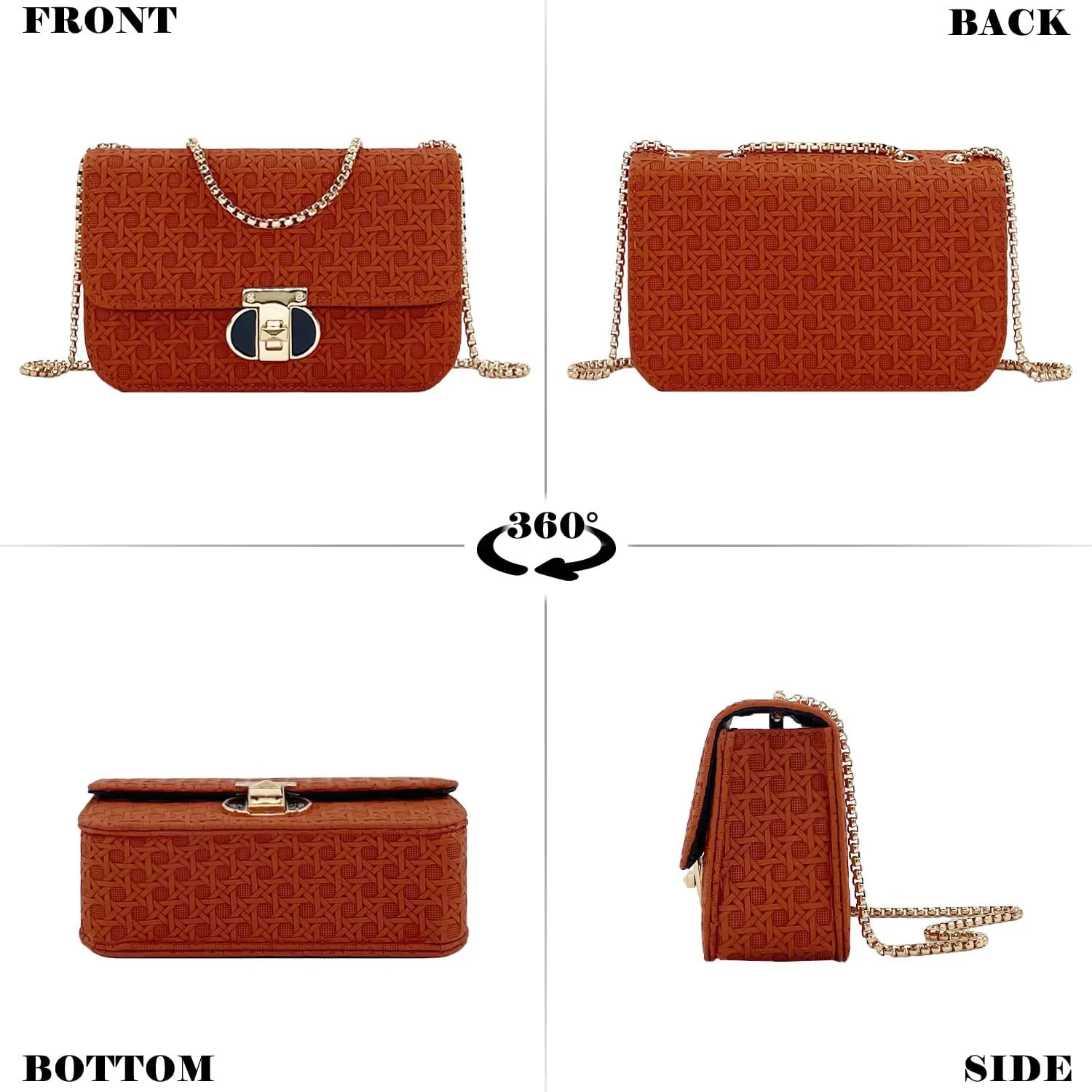Small Shoulder Bags for Women with Chain Strap,Mini Quilted Embroidery Purses for Women