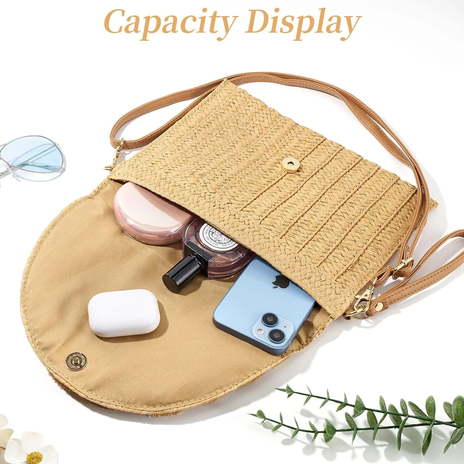 Small Straw Purse for Women Summer Clutch Purses Beach Woven Envelope Bag Raffia Shoulder,Straw Crossbody Bag boho