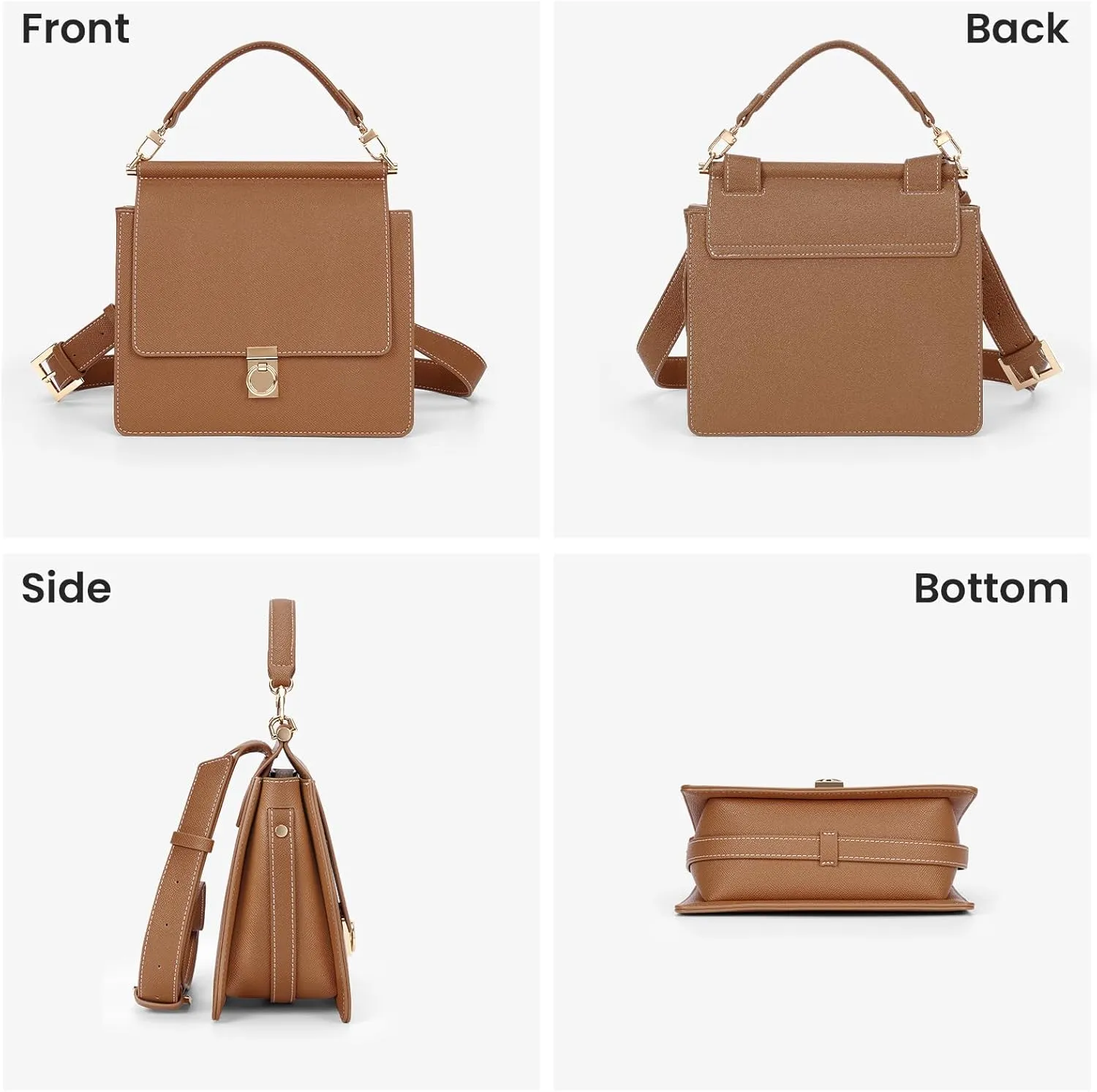 Small Top Handle Satchel Bag Mini Faux Leather Handbags Purses for Women Luxury Designer Fashion Crossbody Bags