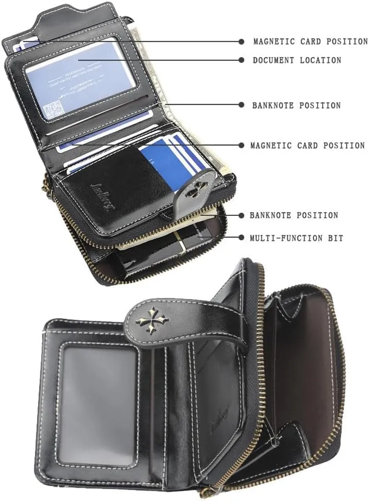 Small Wallet for Women Mini Leather Cash Wallets Zip Bifold Goth Purse Vintage Wallet Grunge Coin Pocket (Blue)