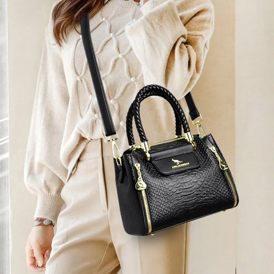 Soft Leather Large Capacity  Luxury Handbag