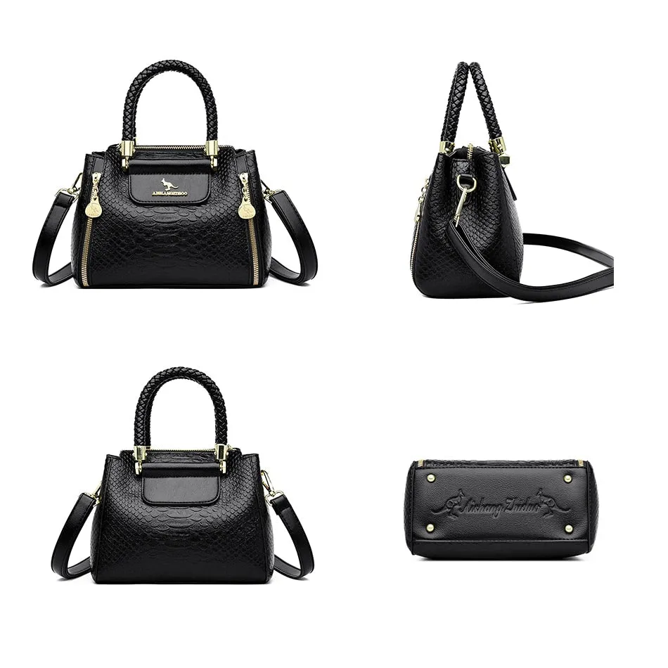 Soft Leather Large Capacity  Luxury Handbag
