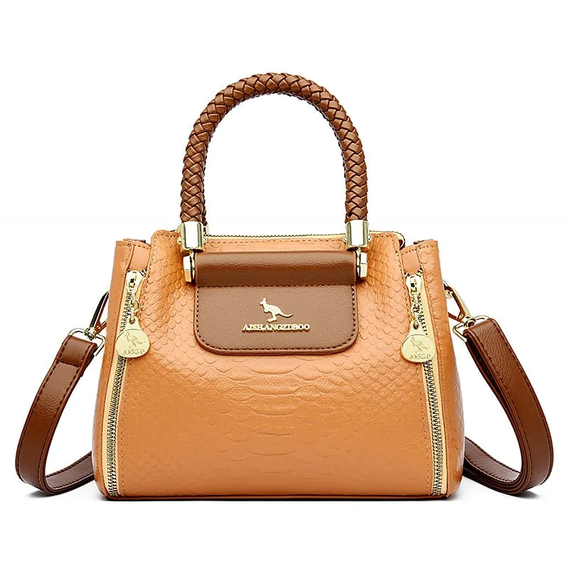 Soft Leather Large Capacity  Luxury Handbag