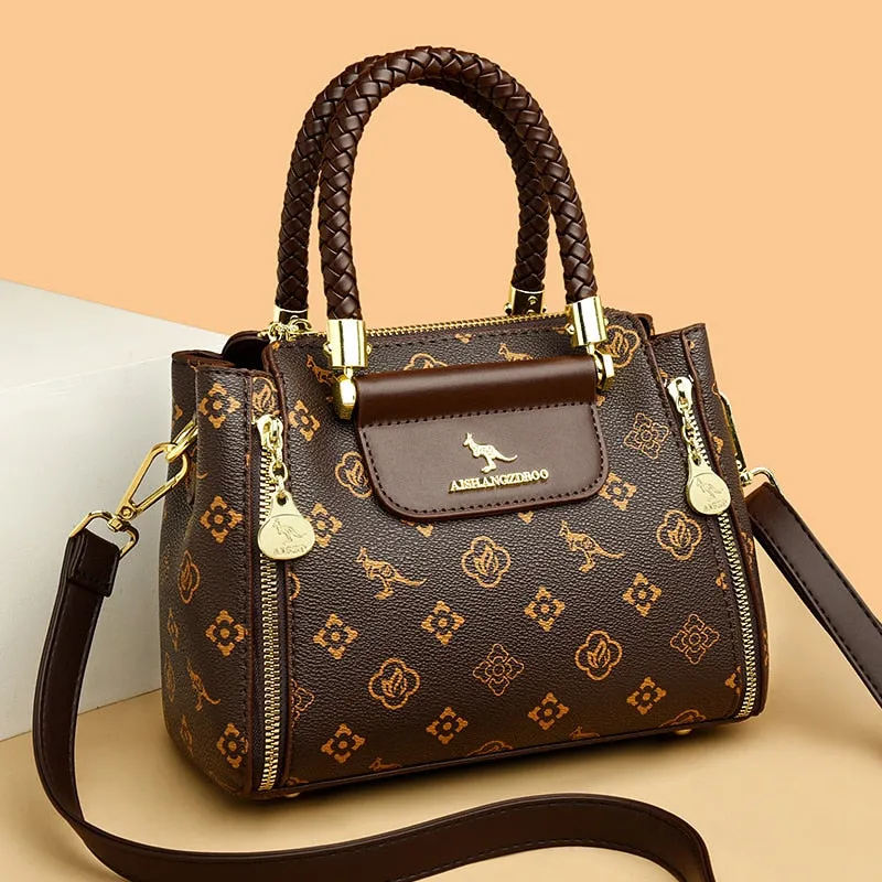 Soft Leather Large Capacity  Luxury Handbag