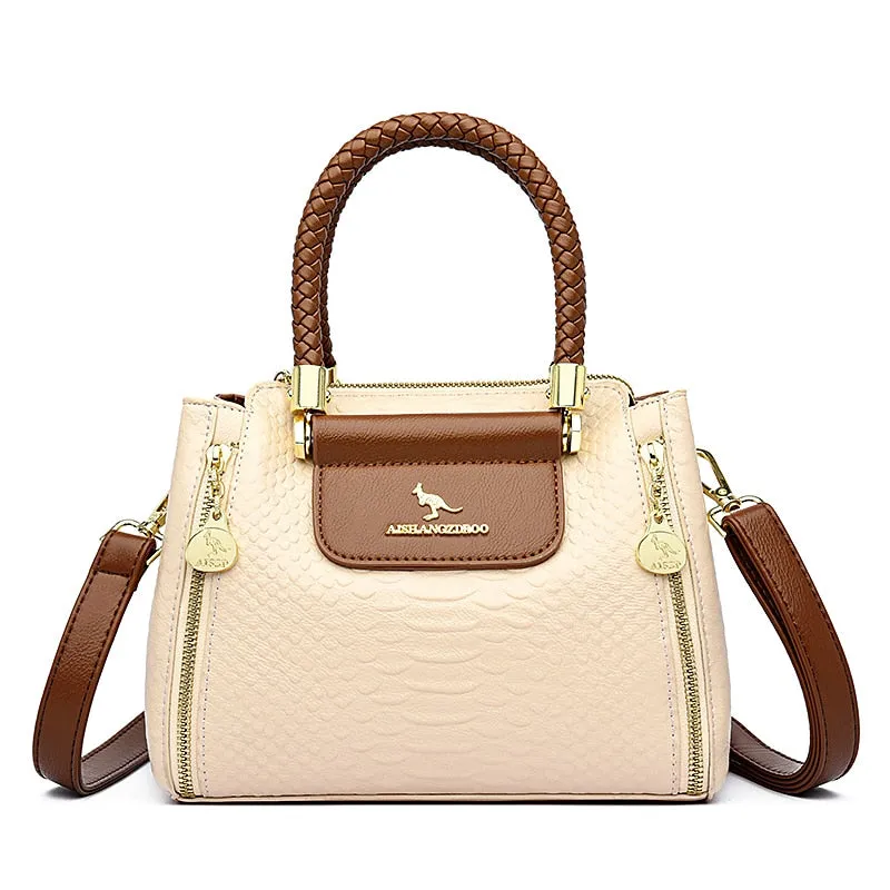 Soft Leather Large Capacity  Luxury Handbag
