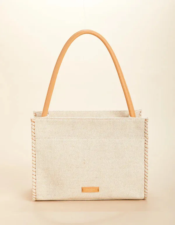 Spartina449 Raya Raffia Tote- Multi Beige/Khaki