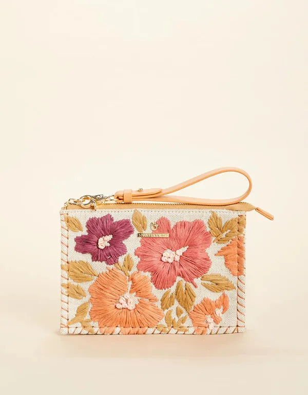 Spartina449 Sophie Raffia Wristlet- Multi Beige/Khaki