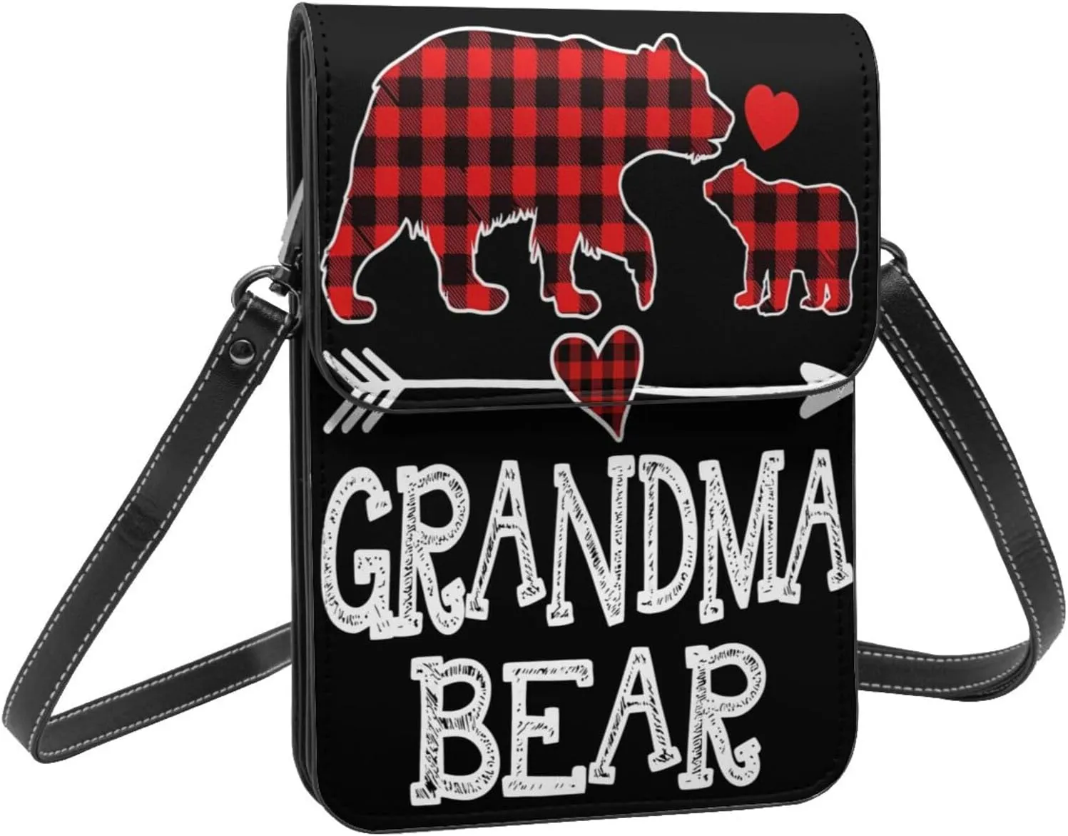 Spicy Red Chilli Peppers Leather Crossbody Phone Purse for Women Cute Wallet Bags Lightweight Mini Sling Bag