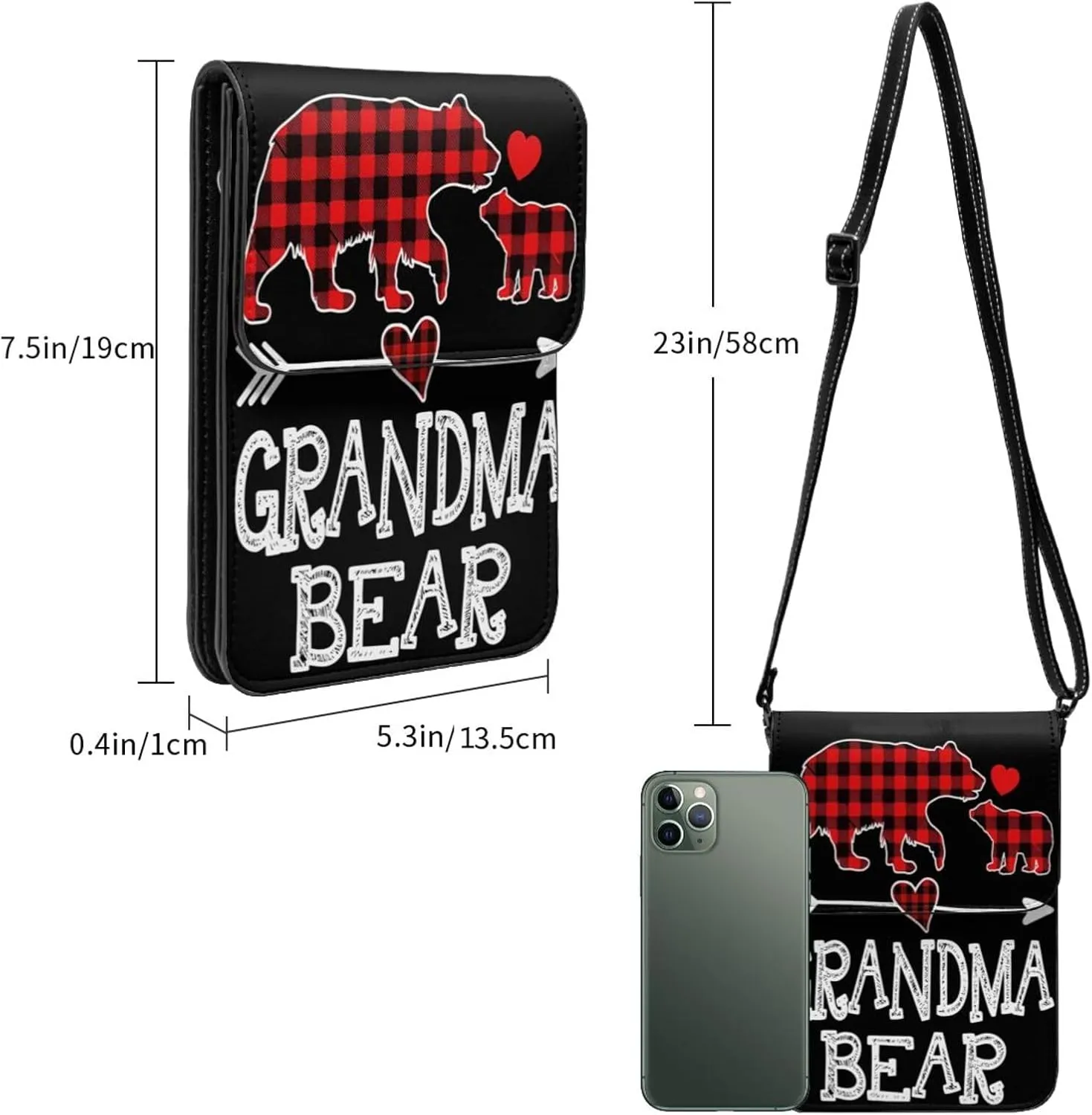 Spicy Red Chilli Peppers Leather Crossbody Phone Purse for Women Cute Wallet Bags Lightweight Mini Sling Bag