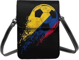 Sport Balls Football Champ Winner Leather Crossbody Phone Purse for Women Cute Wallet Bags Lightweight Mini Sling Bag