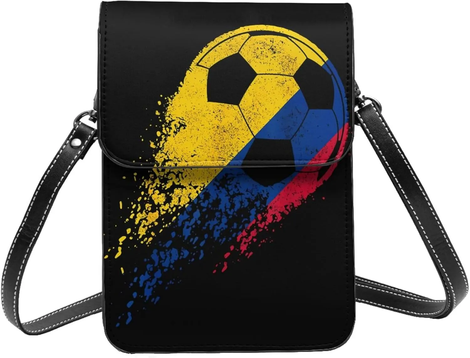 Sport Balls Football Champ Winner Leather Crossbody Phone Purse for Women Cute Wallet Bags Lightweight Mini Sling Bag