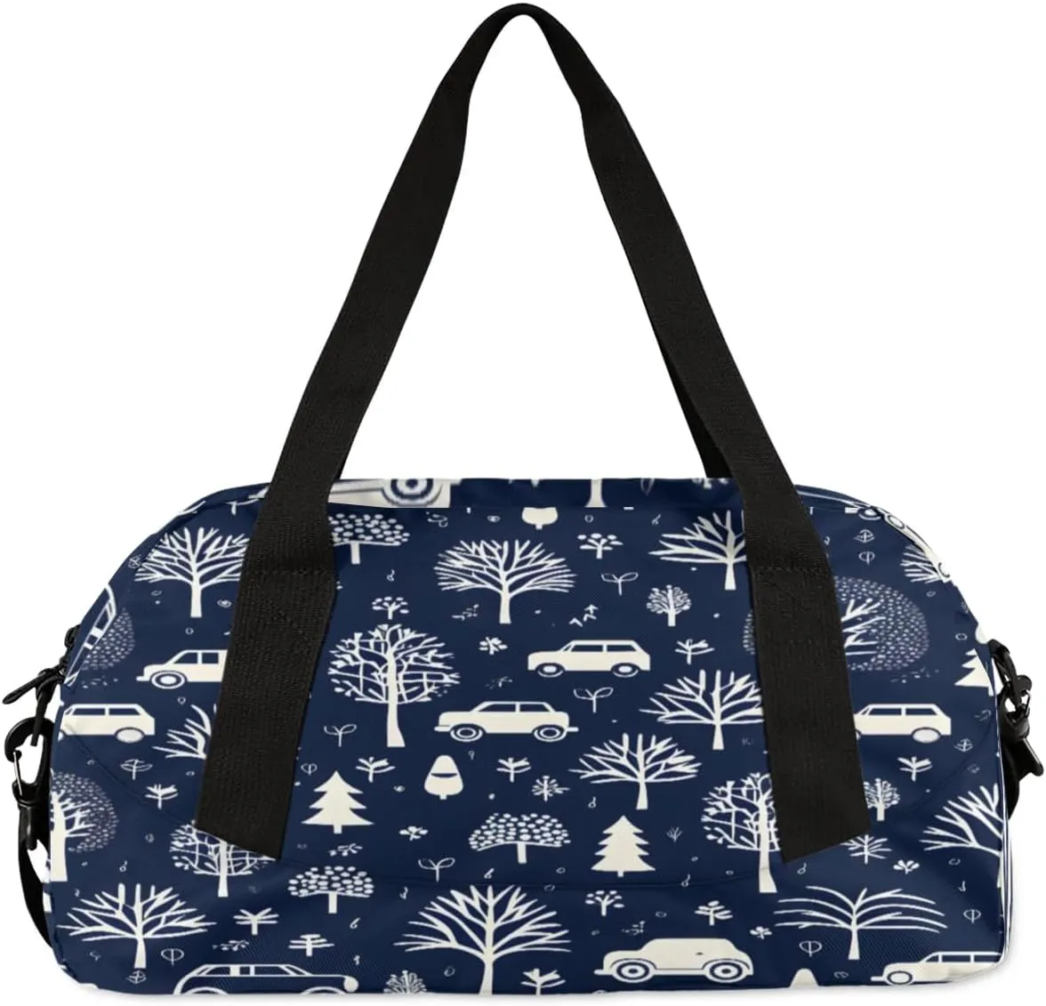 Sport Duffel Bag Car Tree Print Kids Gym Bag Weekender Overnight Bags for Boys Girls Teens Carry On Workout Travel Bag