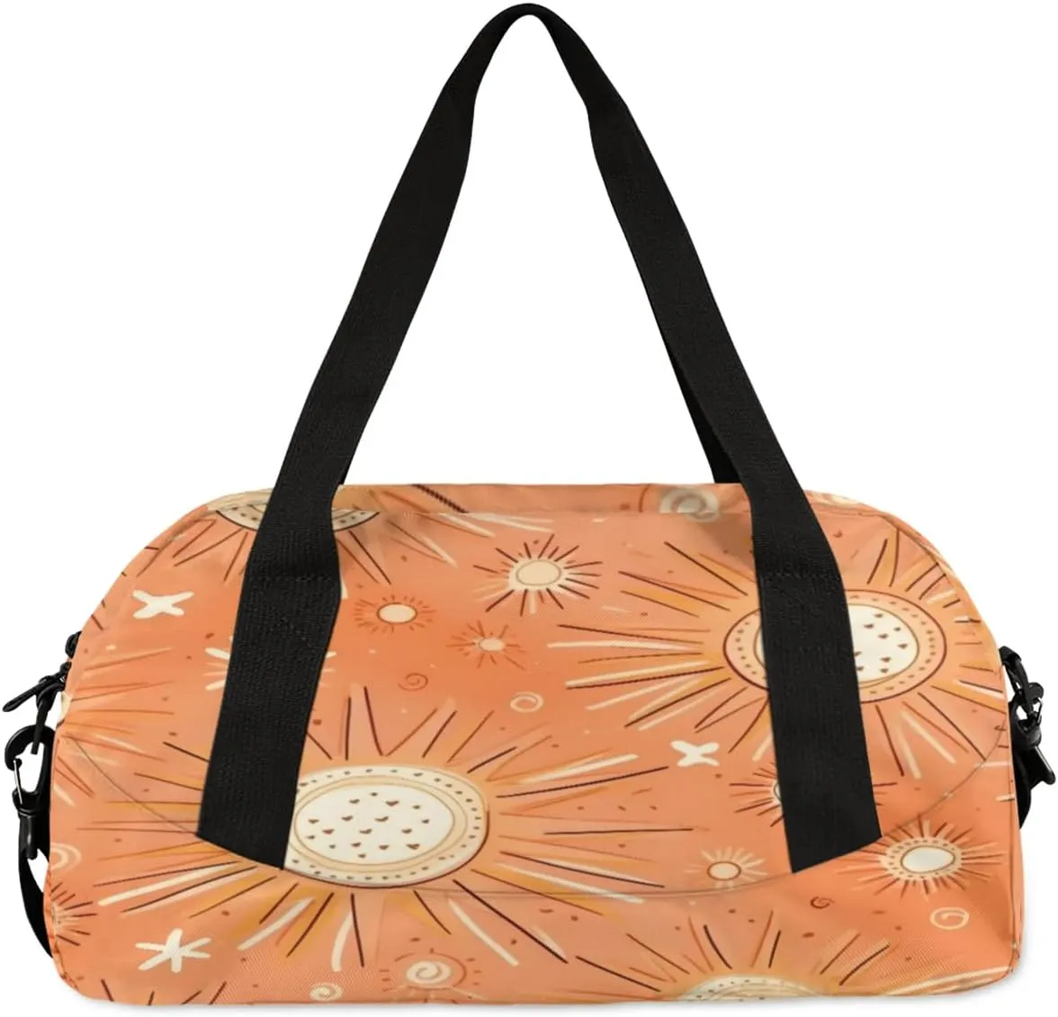 Sport Duffel Bag Cute Sun Print Kids Gym Bag Weekender Overnight Bags for Boys Girls Teens Carry On Workout Travel Bag