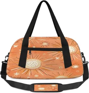 Sport Duffel Bag Cute Sun Print Kids Gym Bag Weekender Overnight Bags for Boys Girls Teens Carry On Workout Travel Bag