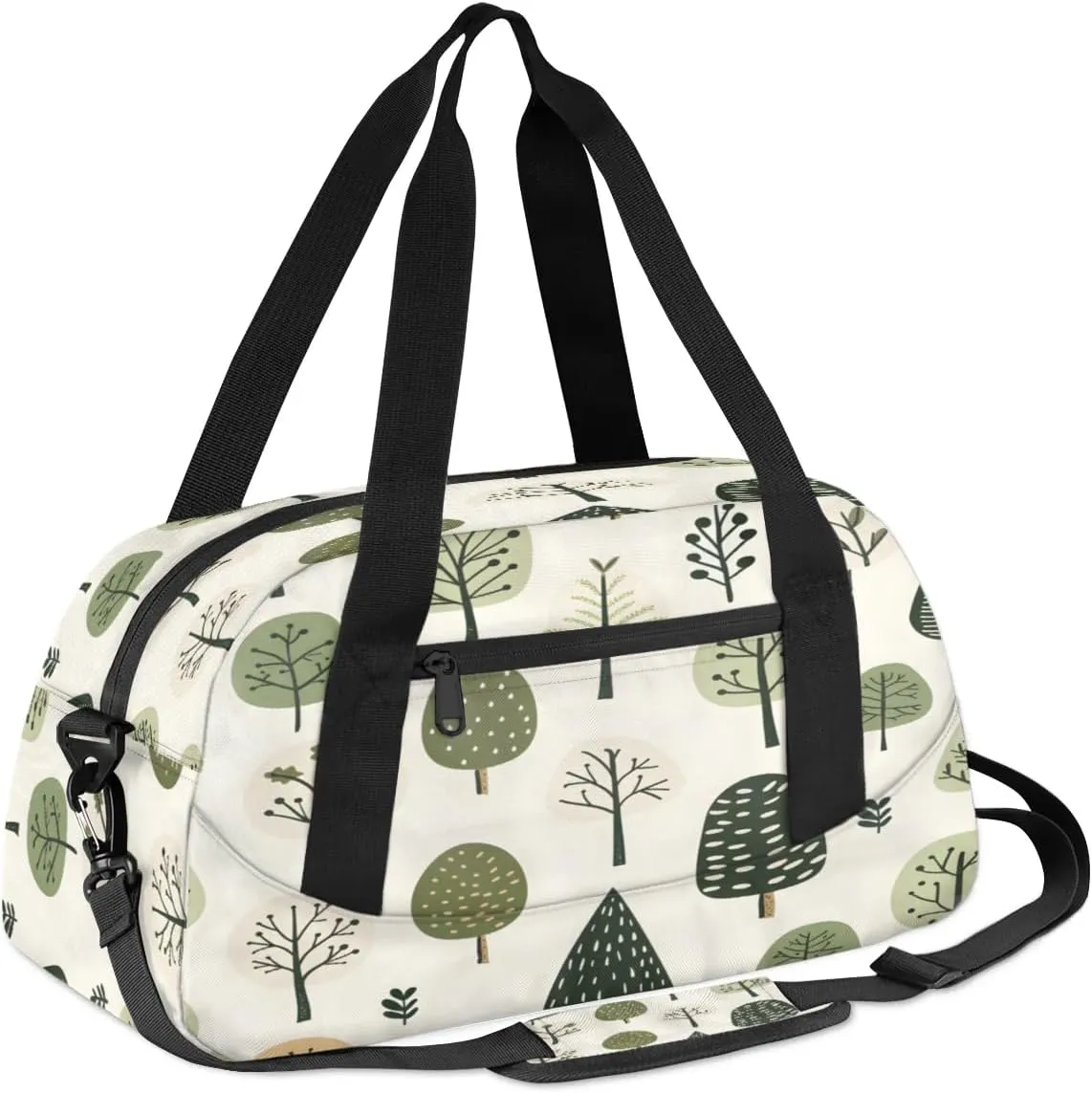 Sport Duffel Bag Cute Trees Print Kids Gym Bag Weekender Overnight Bags for Boys Girls Teens Carry On Workout Travel Bag
