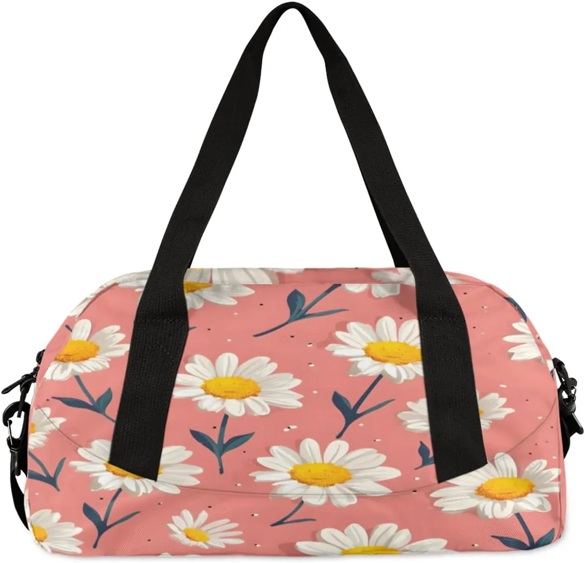 Sport Duffel Bag Daisy Print Kids Gym Bag Weekender Overnight Bags for Boys Girls Teens Carry On Workout Travel Bag
