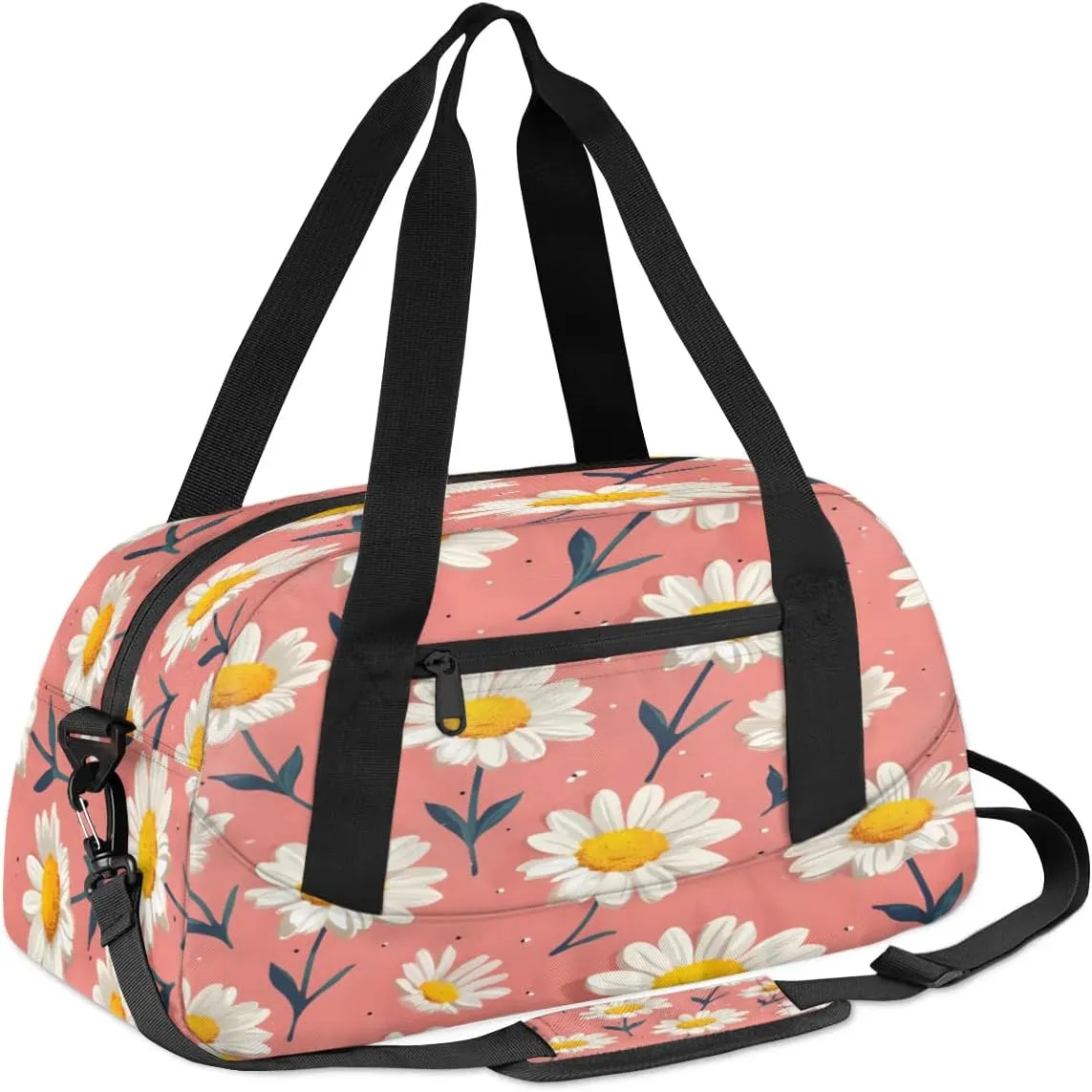 Sport Duffel Bag Daisy Print Kids Gym Bag Weekender Overnight Bags for Boys Girls Teens Carry On Workout Travel Bag