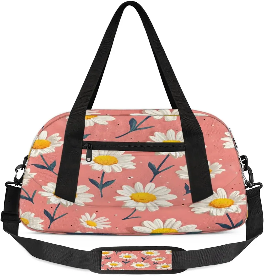 Sport Duffel Bag Daisy Print Kids Gym Bag Weekender Overnight Bags for Boys Girls Teens Carry On Workout Travel Bag