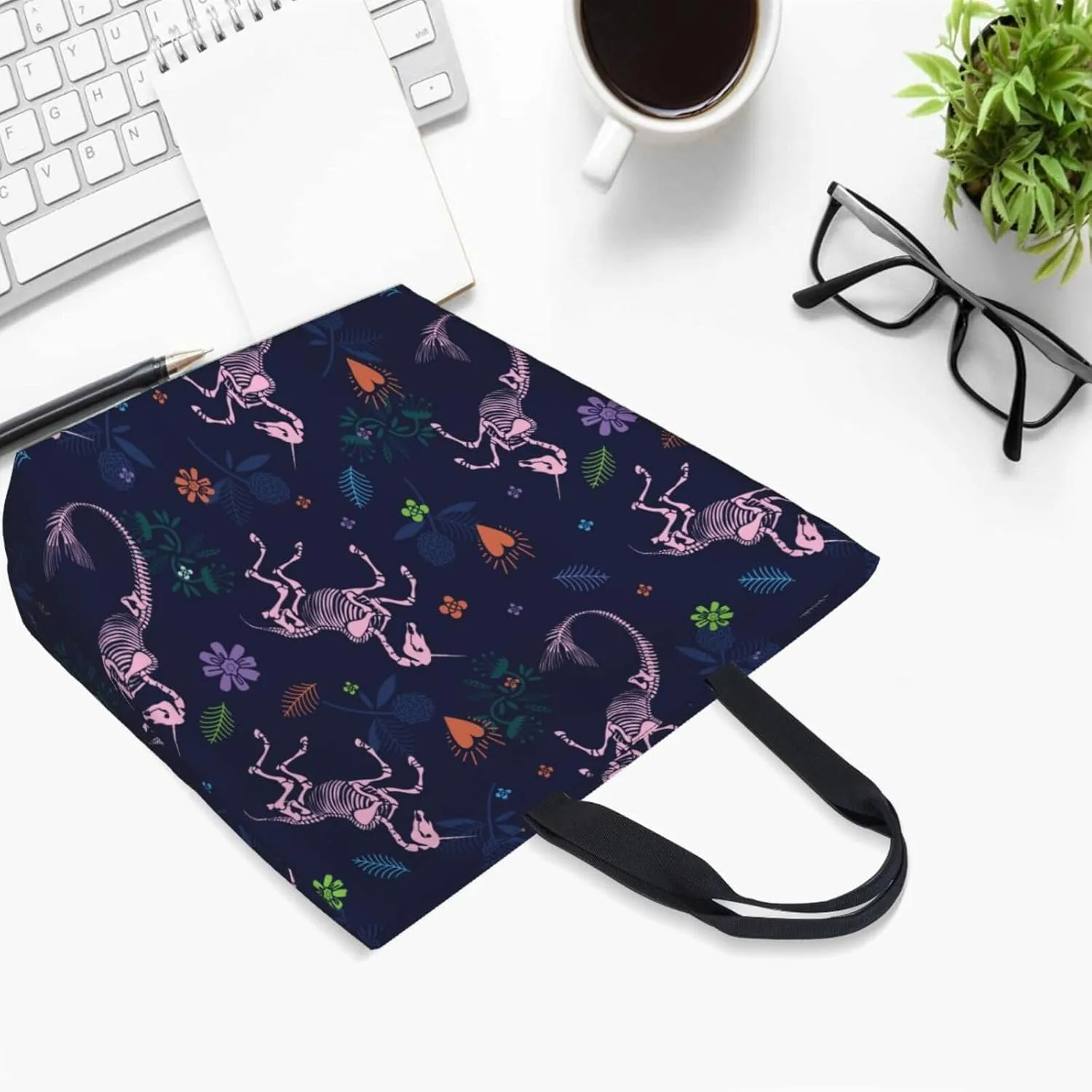 Star horse Reusable Grocery bags Big Capacity Shopping Bag Canvas Shoulder Tote Handbag for Women Girls