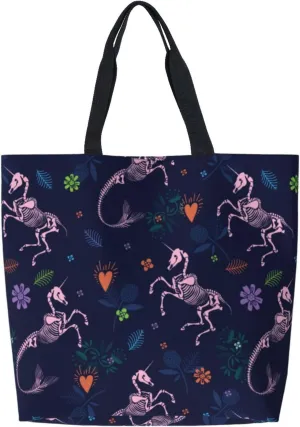 Star horse Reusable Grocery bags Big Capacity Shopping Bag Canvas Shoulder Tote Handbag for Women Girls