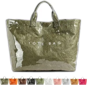 Stellaya Womens Letters Print Tote Bag, Stellaya Tote Bag, PVC Large Kraft Paper Tote Bag for Women