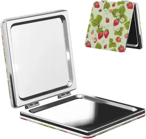 Strawberry Bee Women Small Makeup Mirror Portable Pocket Cosmetic Mirror for Travel