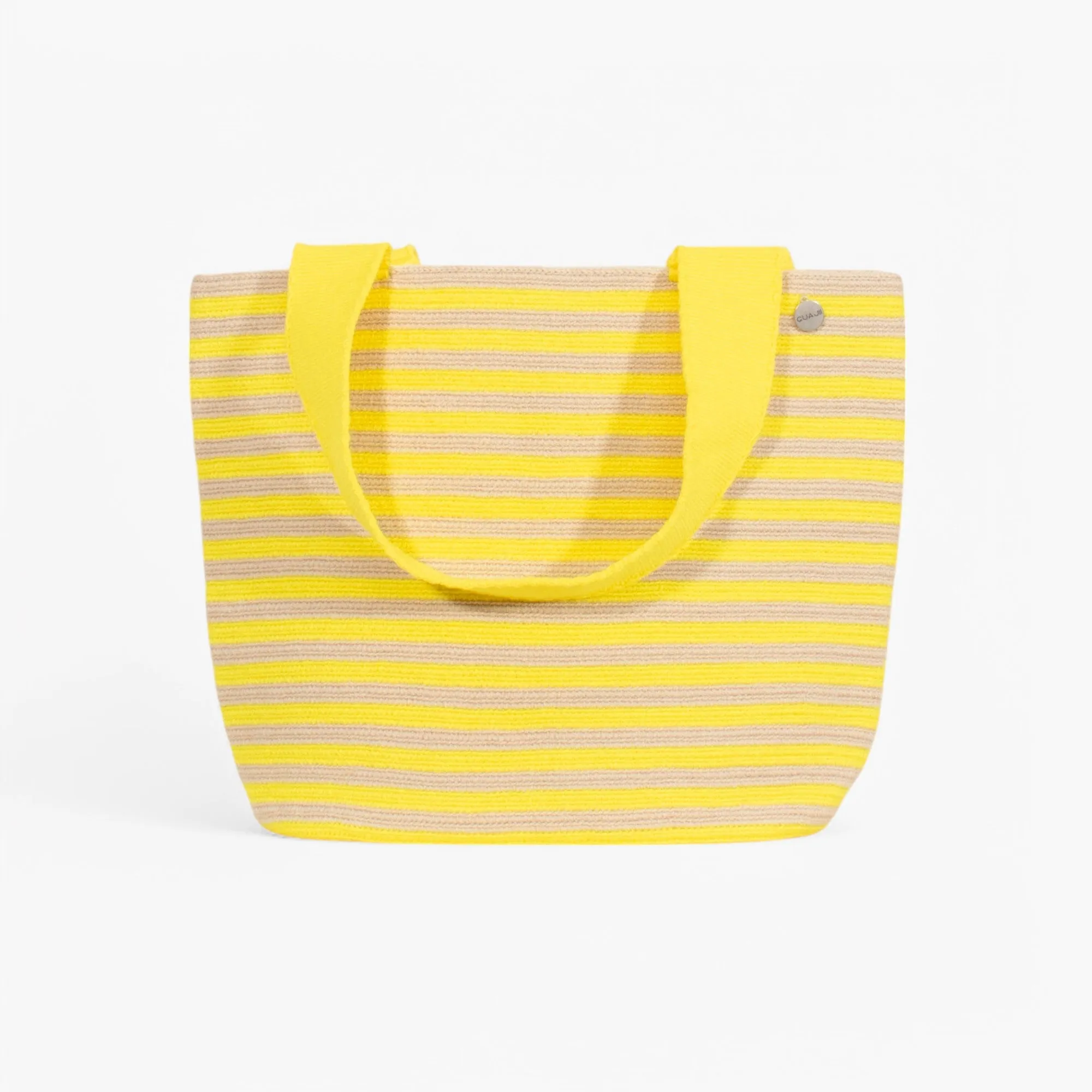 Striped oval tote | Lemon fizz