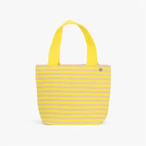 Striped oval tote | Lemon fizz