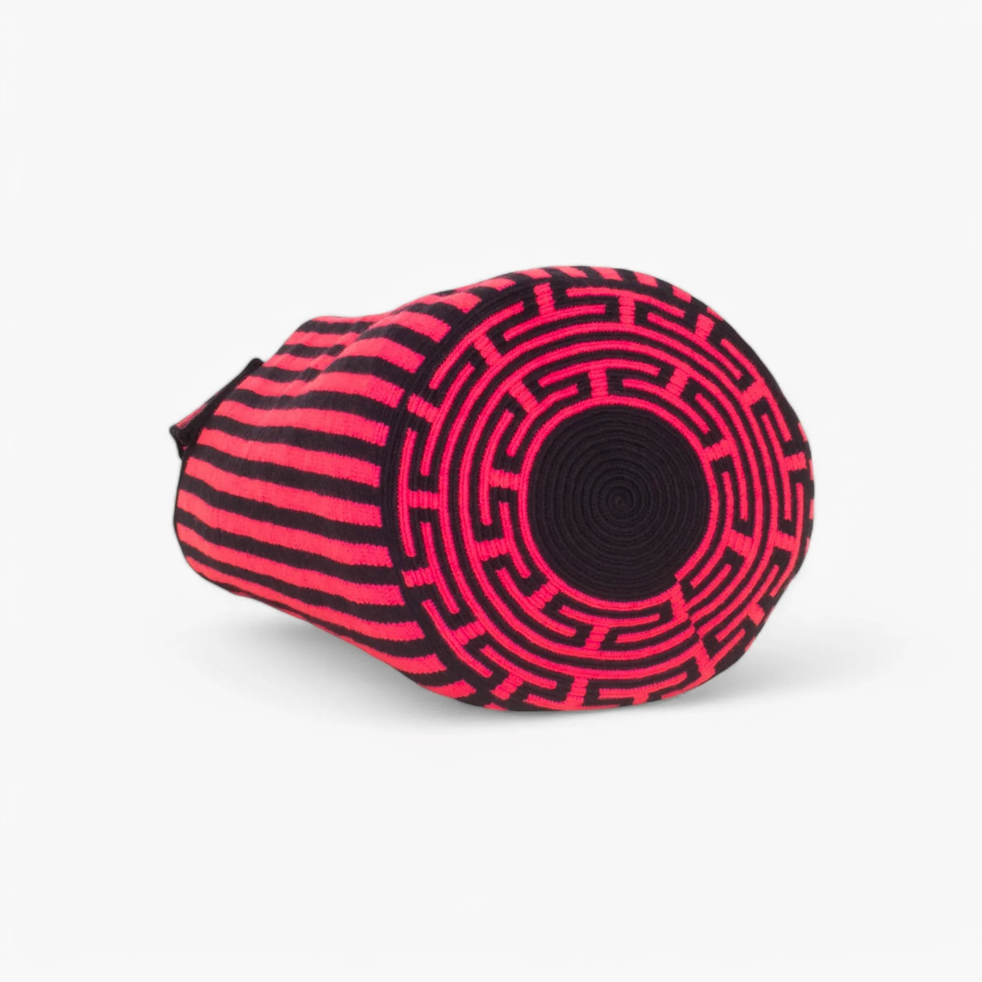 Striped round tote L | Aster