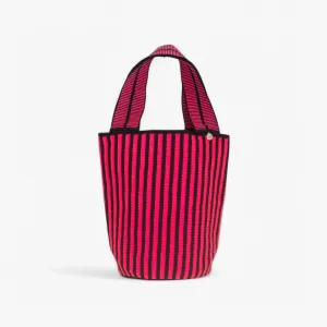 Striped round tote L | Aster