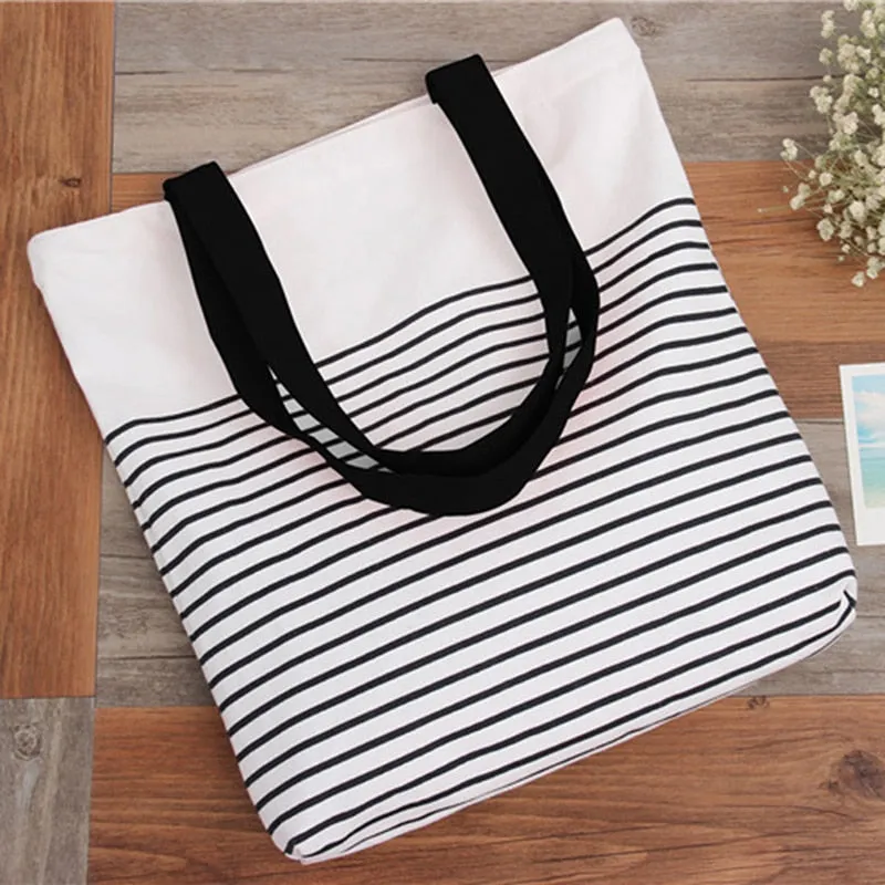 Striped Tote Bag