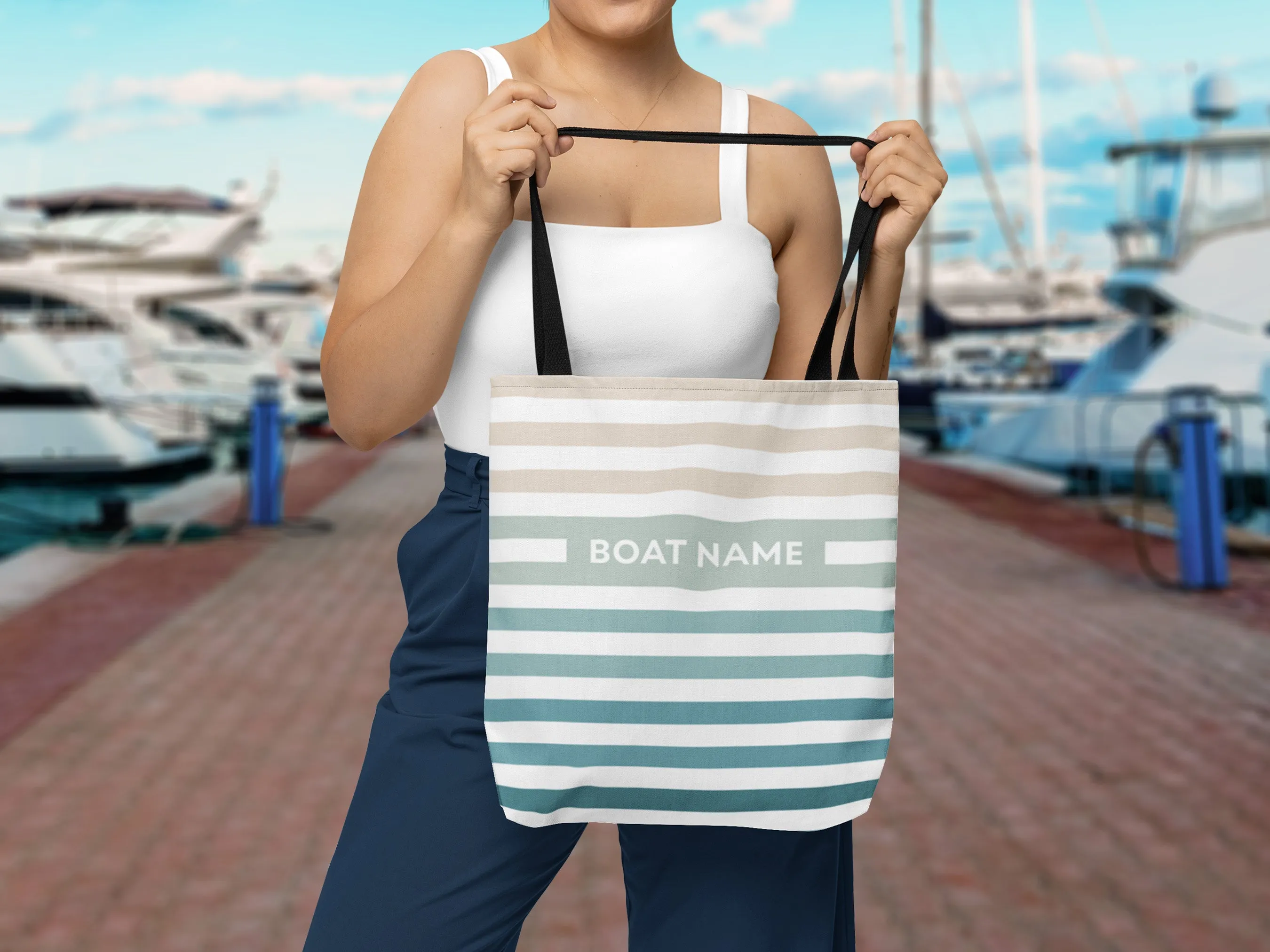 Striped Yacht Tote Bag | Upwind Design