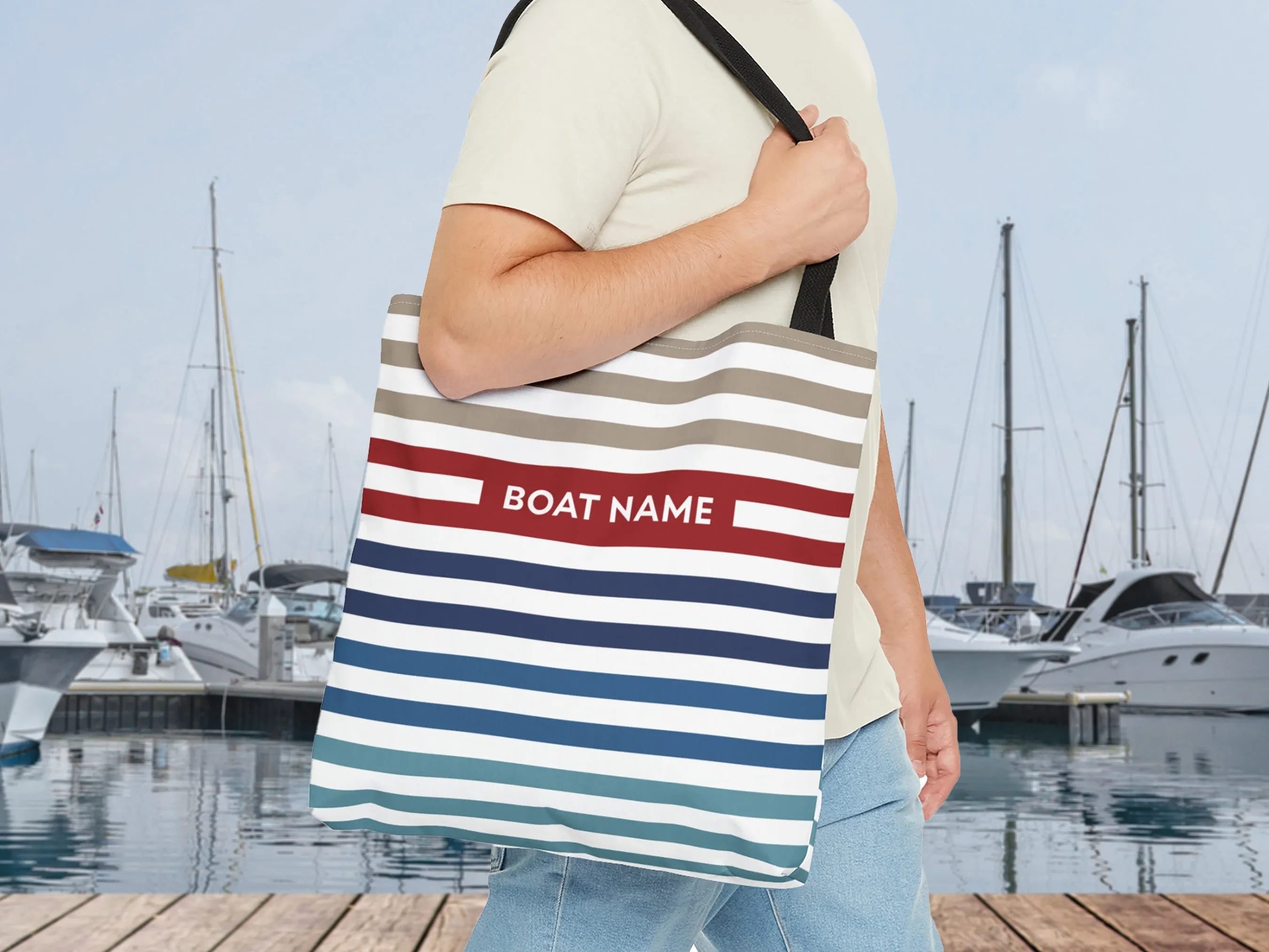 Striped Yacht Tote Bag | Upwind Design