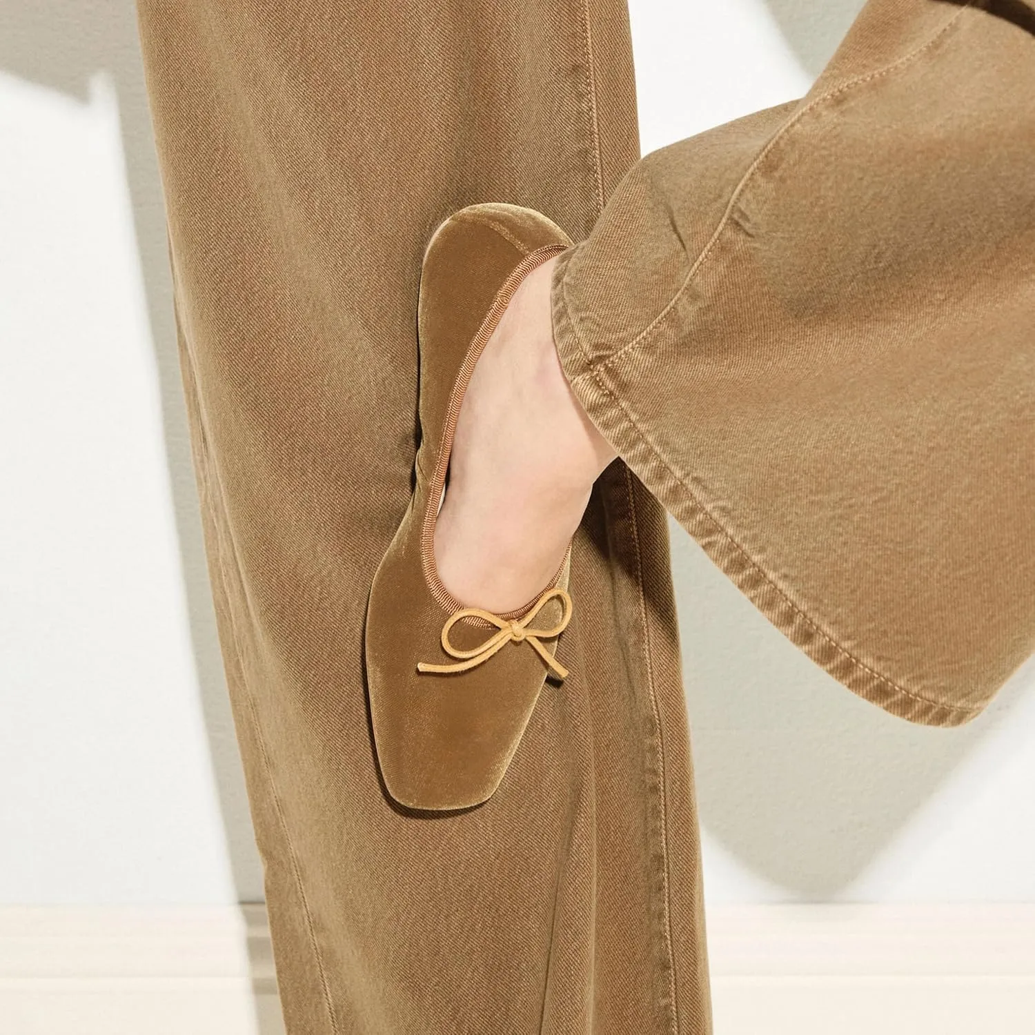 Studded Flats for Women with Ballet Inspired Design; Comfortable Slip-On with Square Toe; Ideal for Formal Office Wear